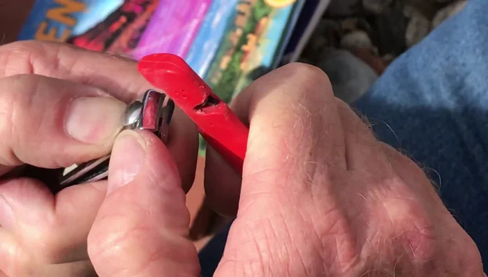 Repeat this process several times for the current blade.