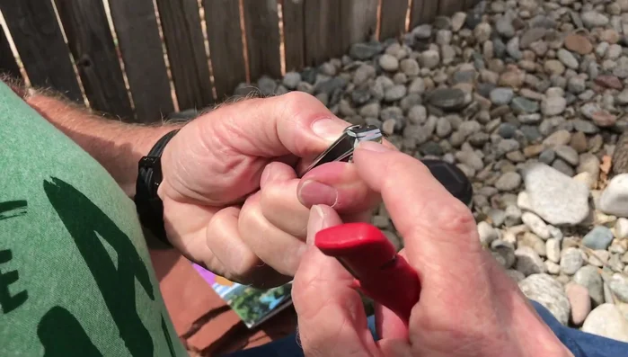 Repeat this process several times for the current blade.