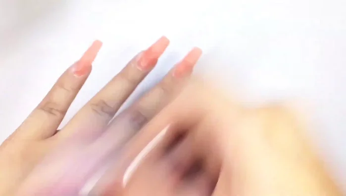 Clean your nails with alcohol and tissue paper.