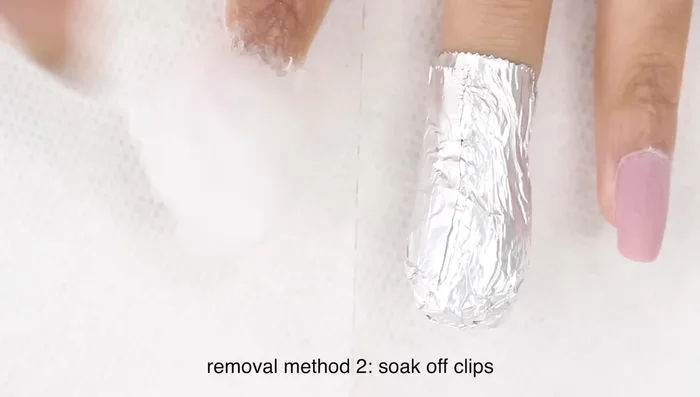 Place the saturated cotton ball on your nail.