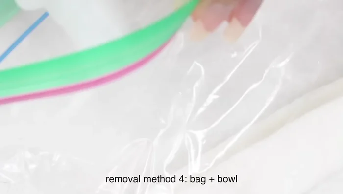 Add enough acetone to saturate the paper towel.