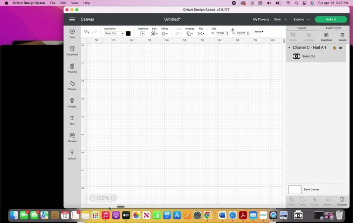Resize designs within the Cricut Design Space, keeping them within one square for easy measurement.