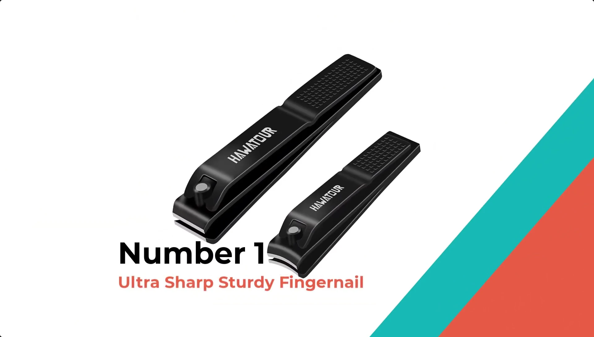 Black fingernail and toenail clippers set