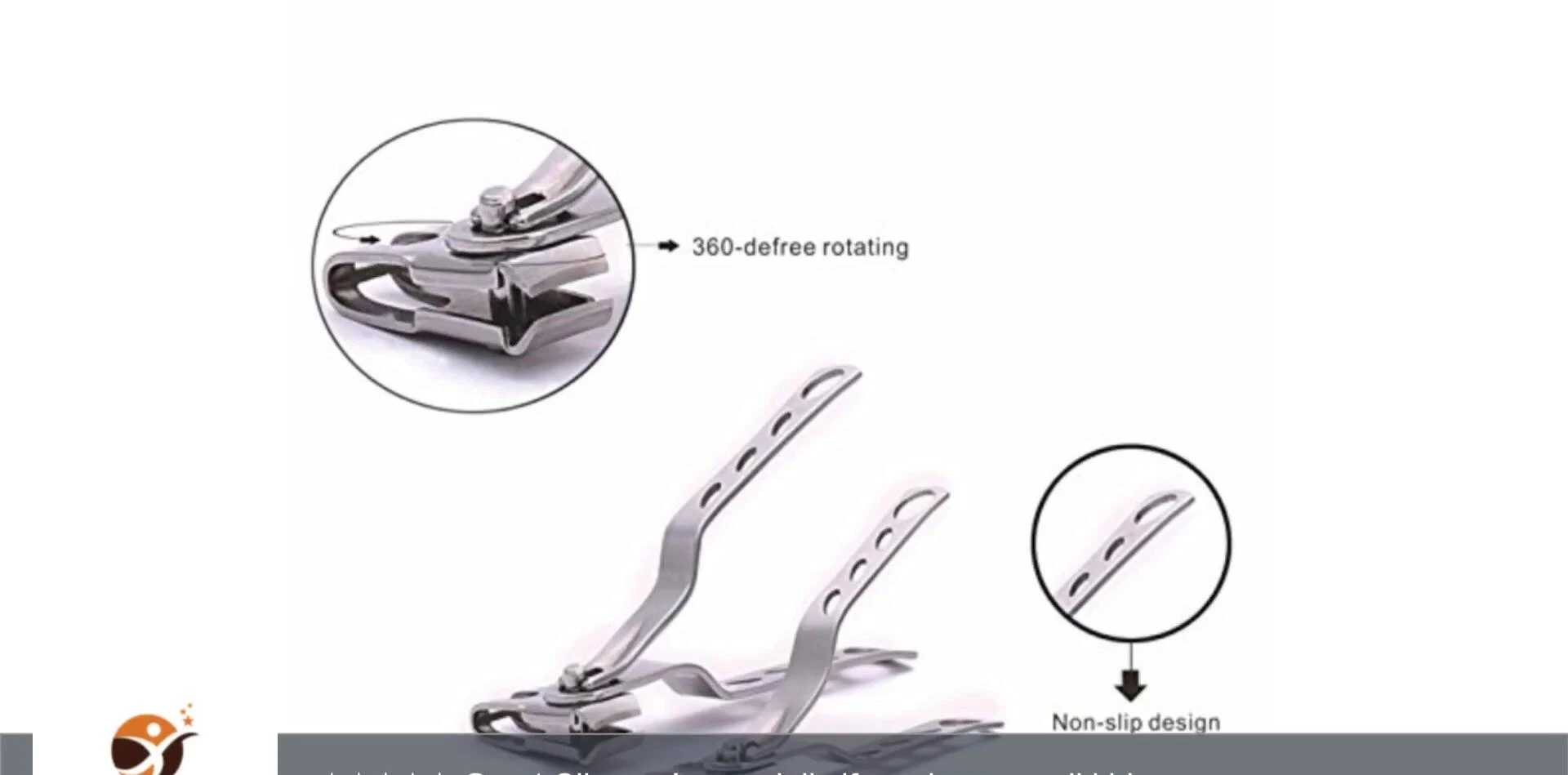 Shot showing both the fingernail and toenail clippers.