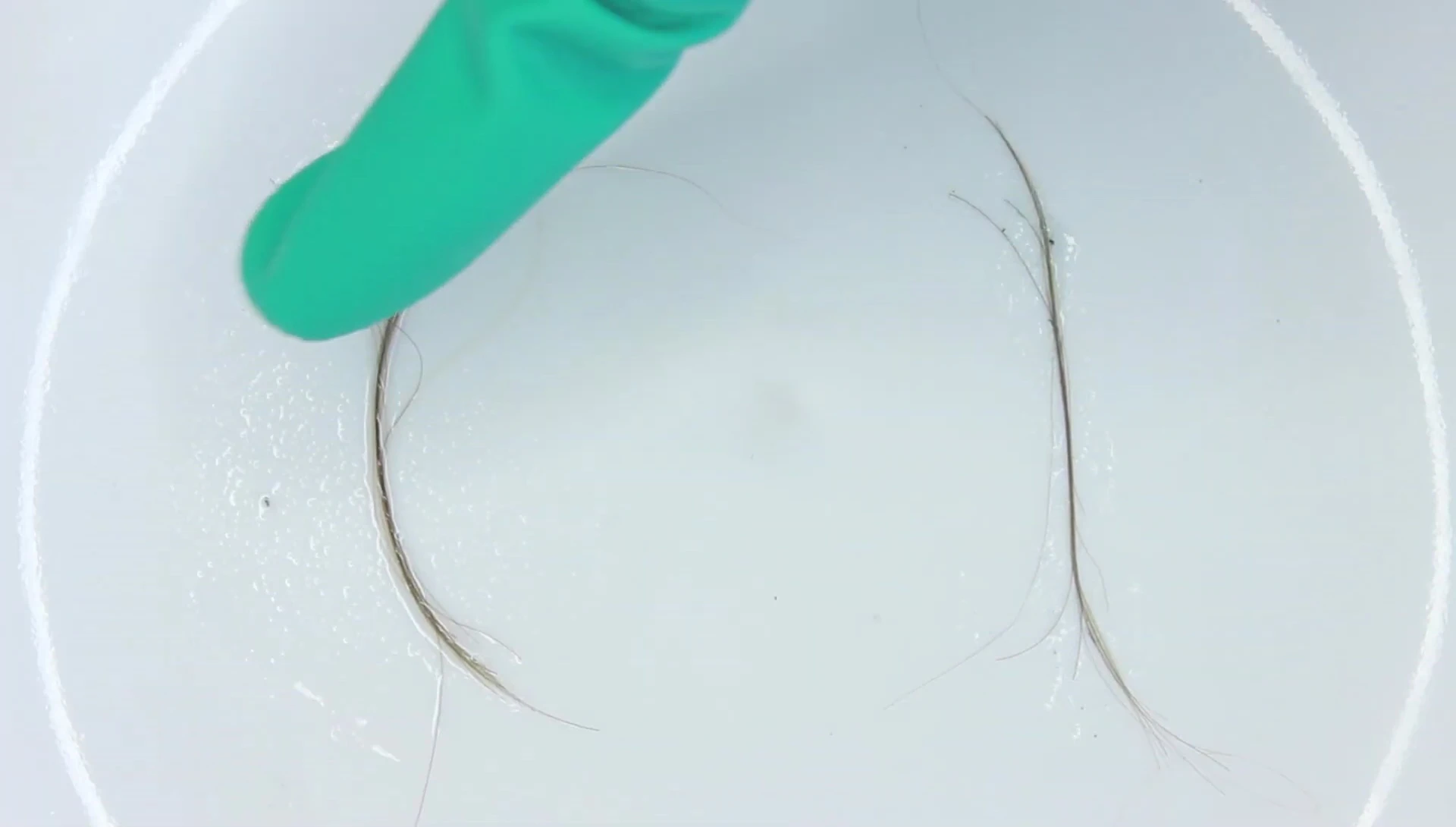 The hair after the test