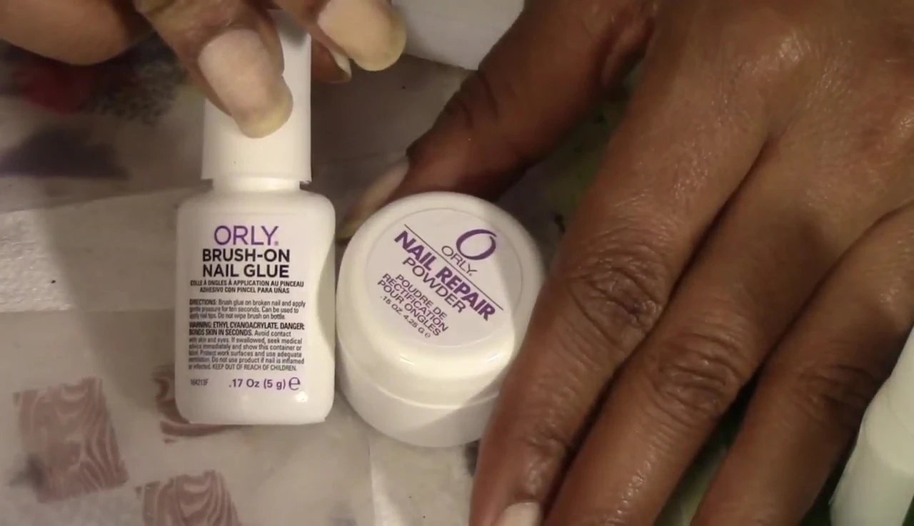 Orly nail repair kit: glue and powder