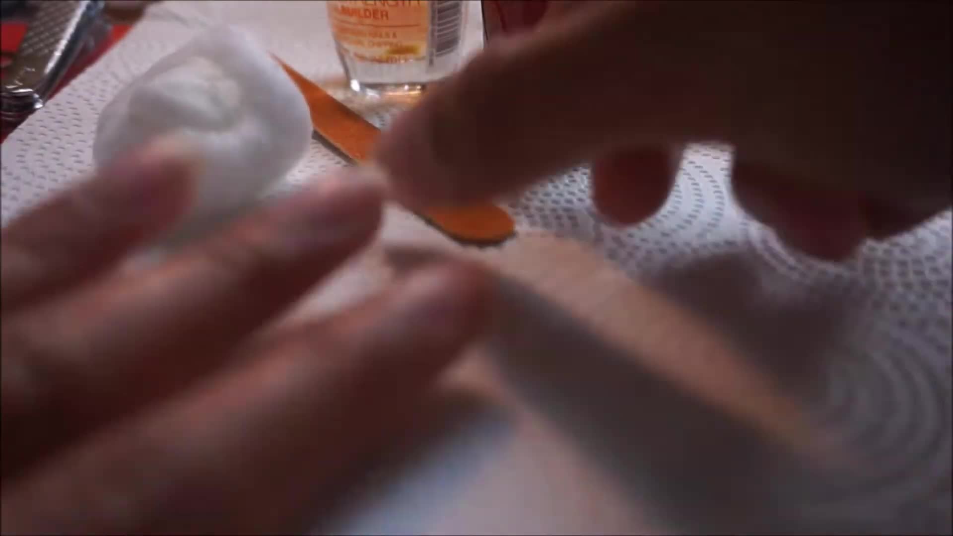 Nail prep: cleaning and filing nails