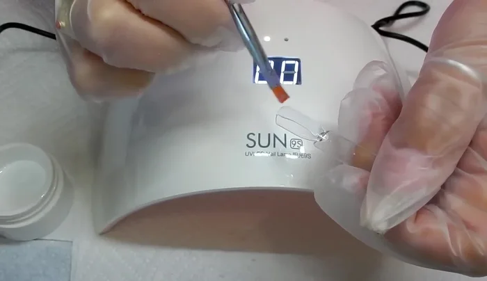 Test the cure with a pointy tool. If not fully cured, cure for a full minute.