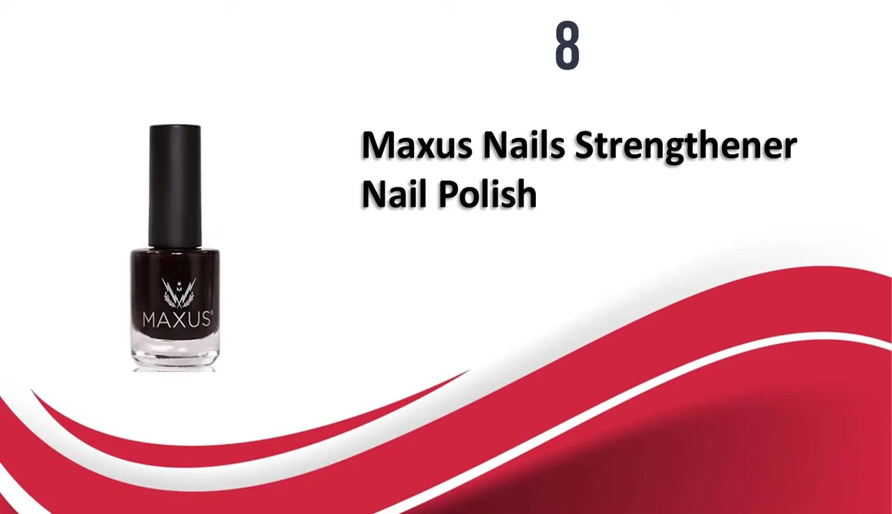 Close-up of nails with Maxis Nails polish applied