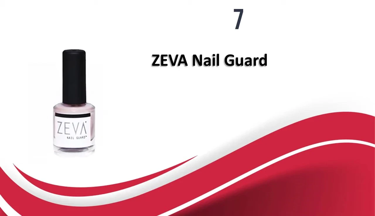 Close-up of nails with Ava Nail Guard applied