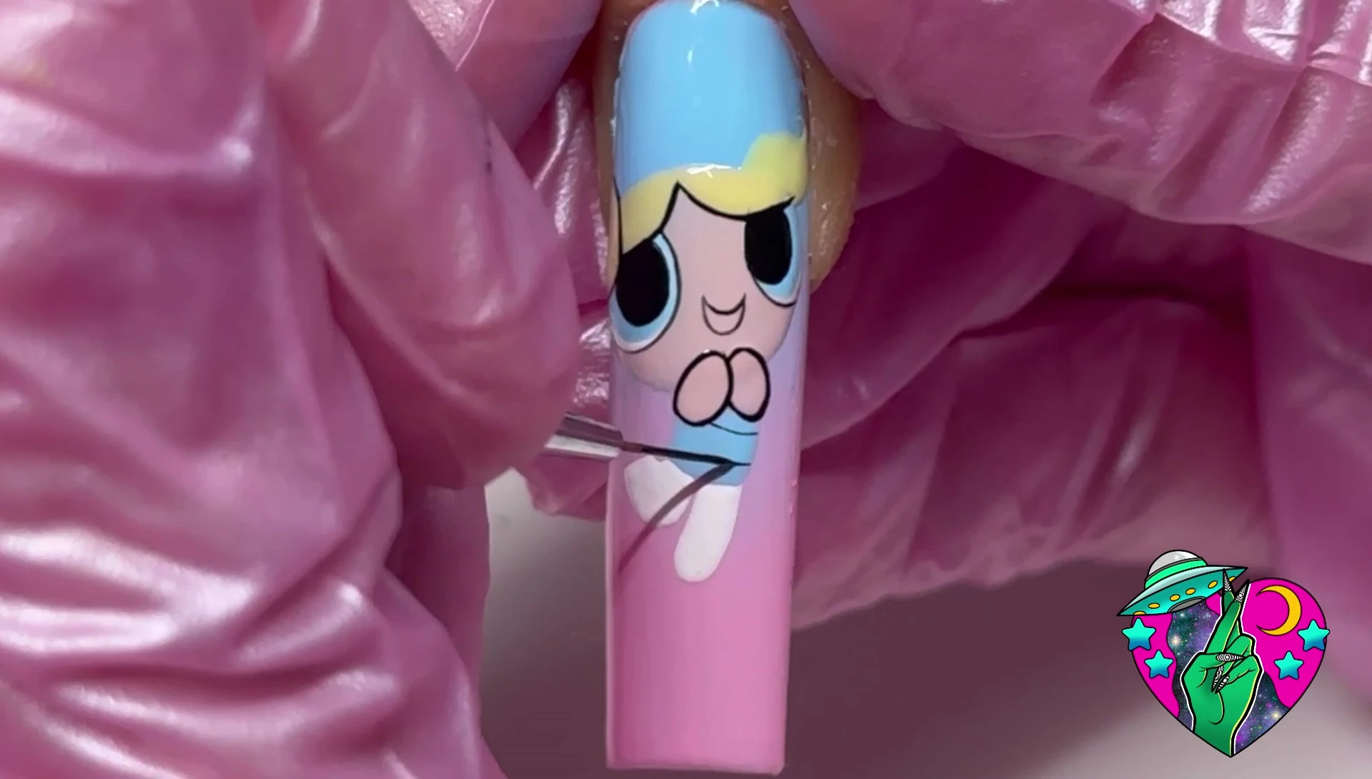 Close-up of the Hella Cute Liner brush.
