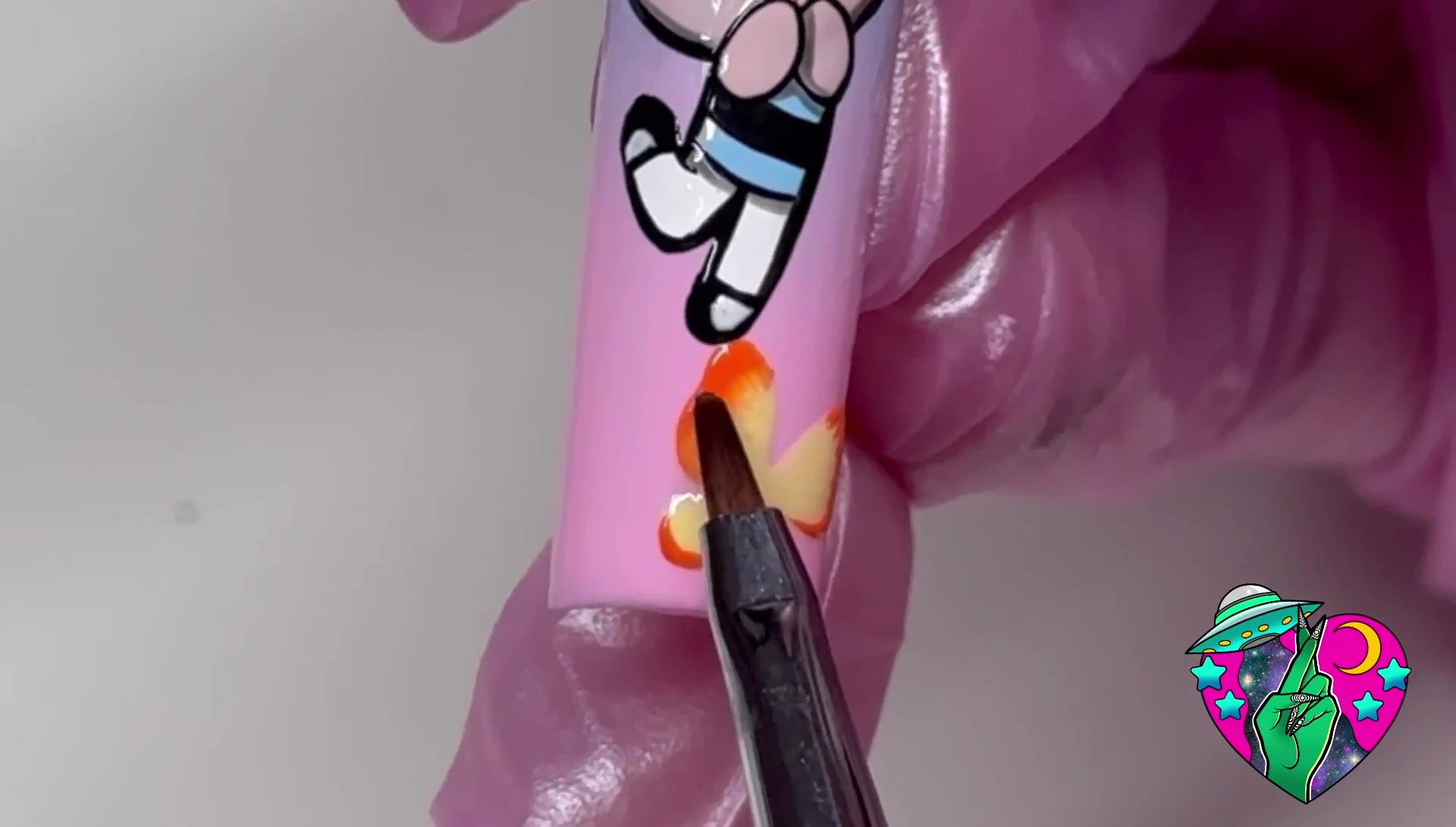 Using the Slim Shady Blender brush for ombre effect on butterfly design.