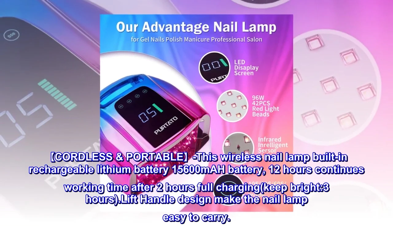 Highlighting the cordless and portable nature of the lamp.
