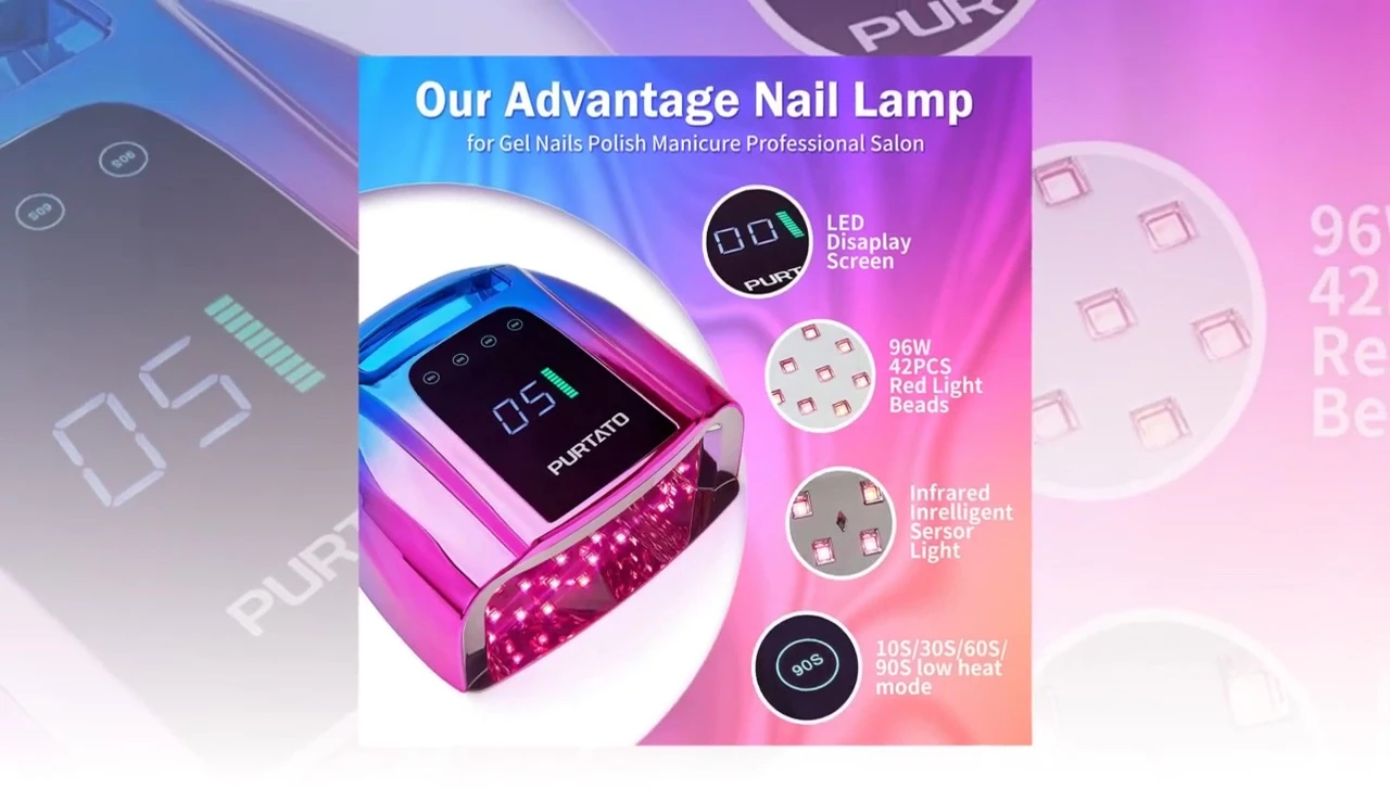 Highlighting the 42pcs LED beads and dual wavelength technology.