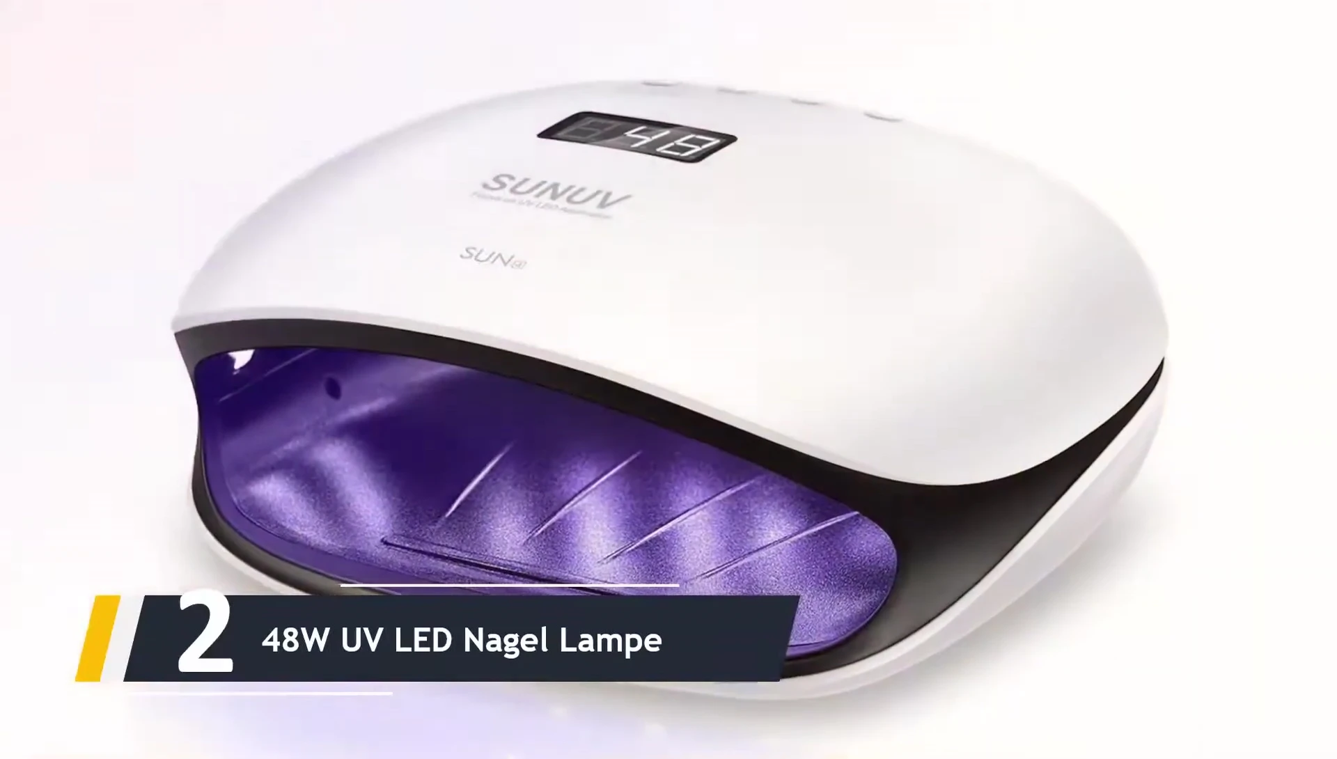 The 48W Charging Nail Lamp with its display visible.