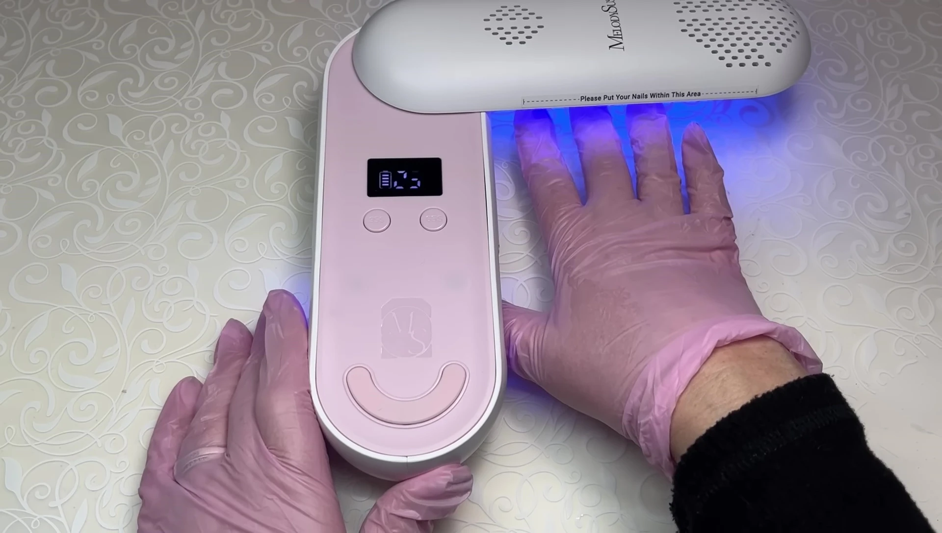 Demonstrating the automatic on/off sensors