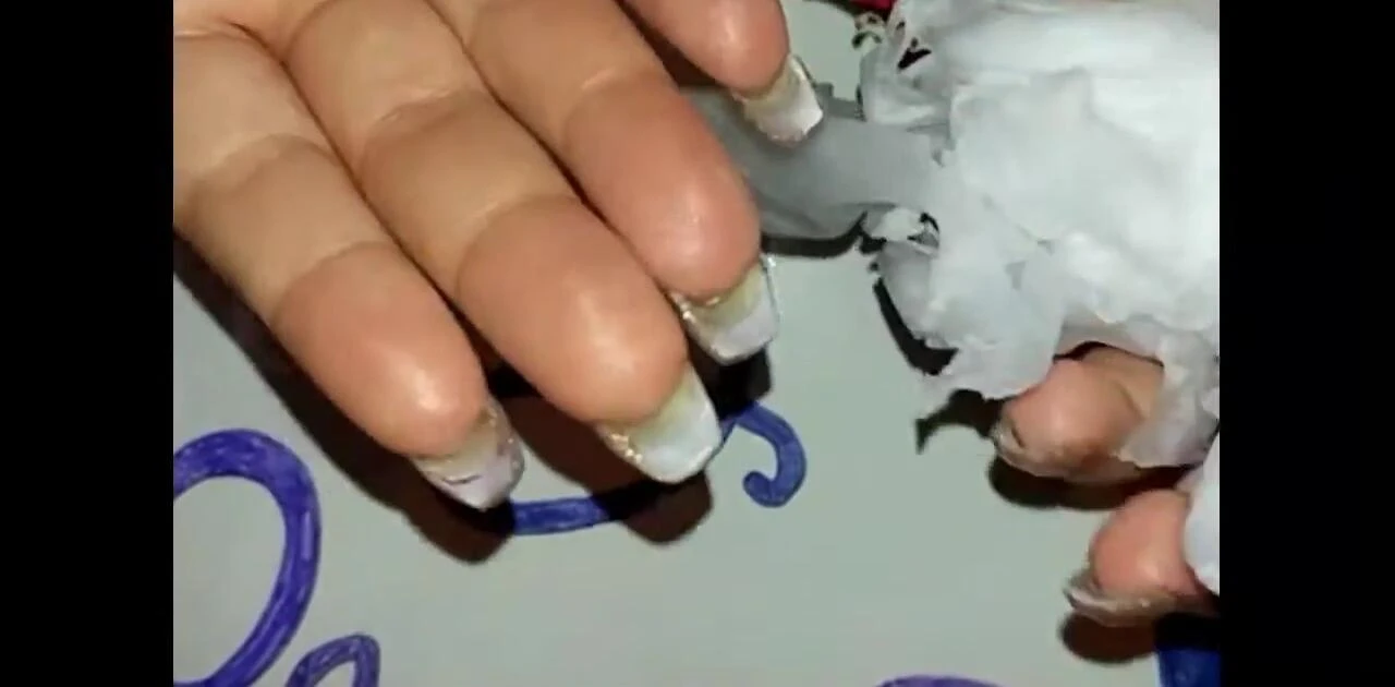 Hands after removing the paraffin wax