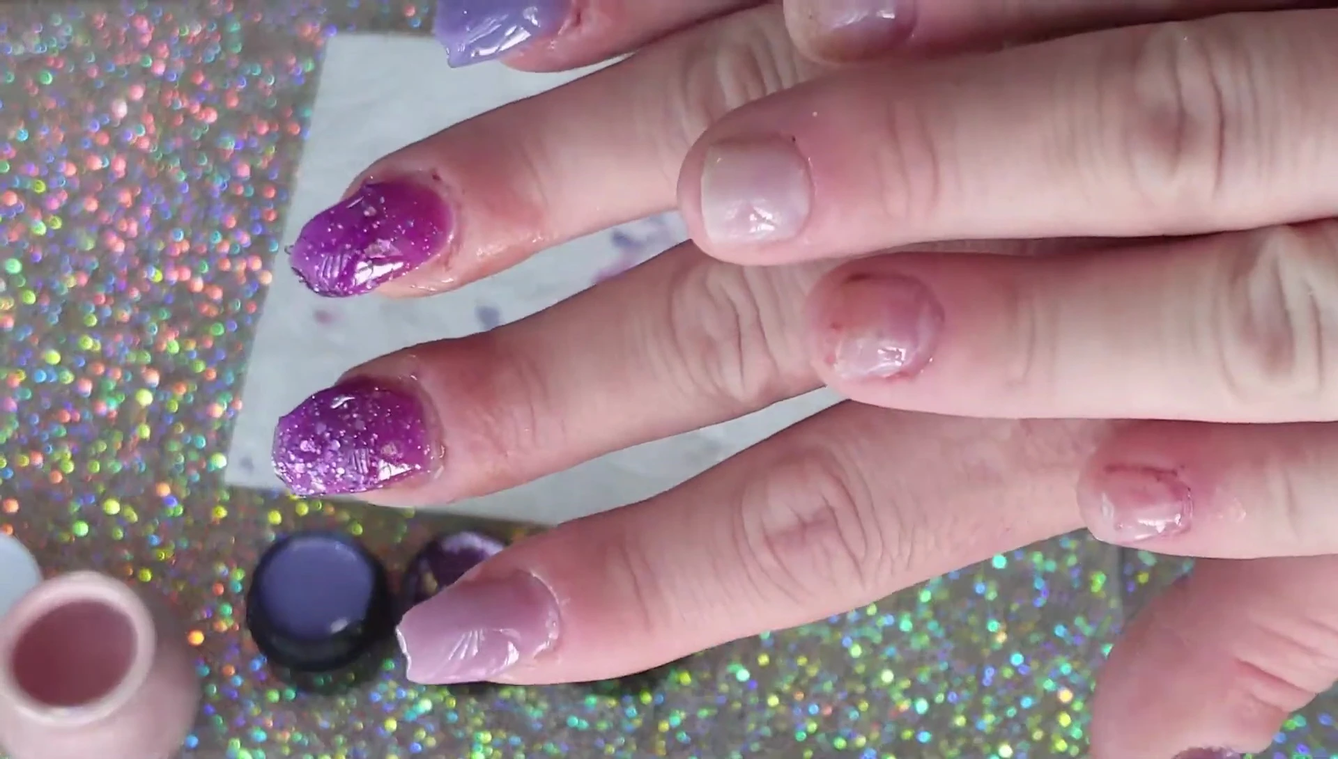 Finished nails before top coat