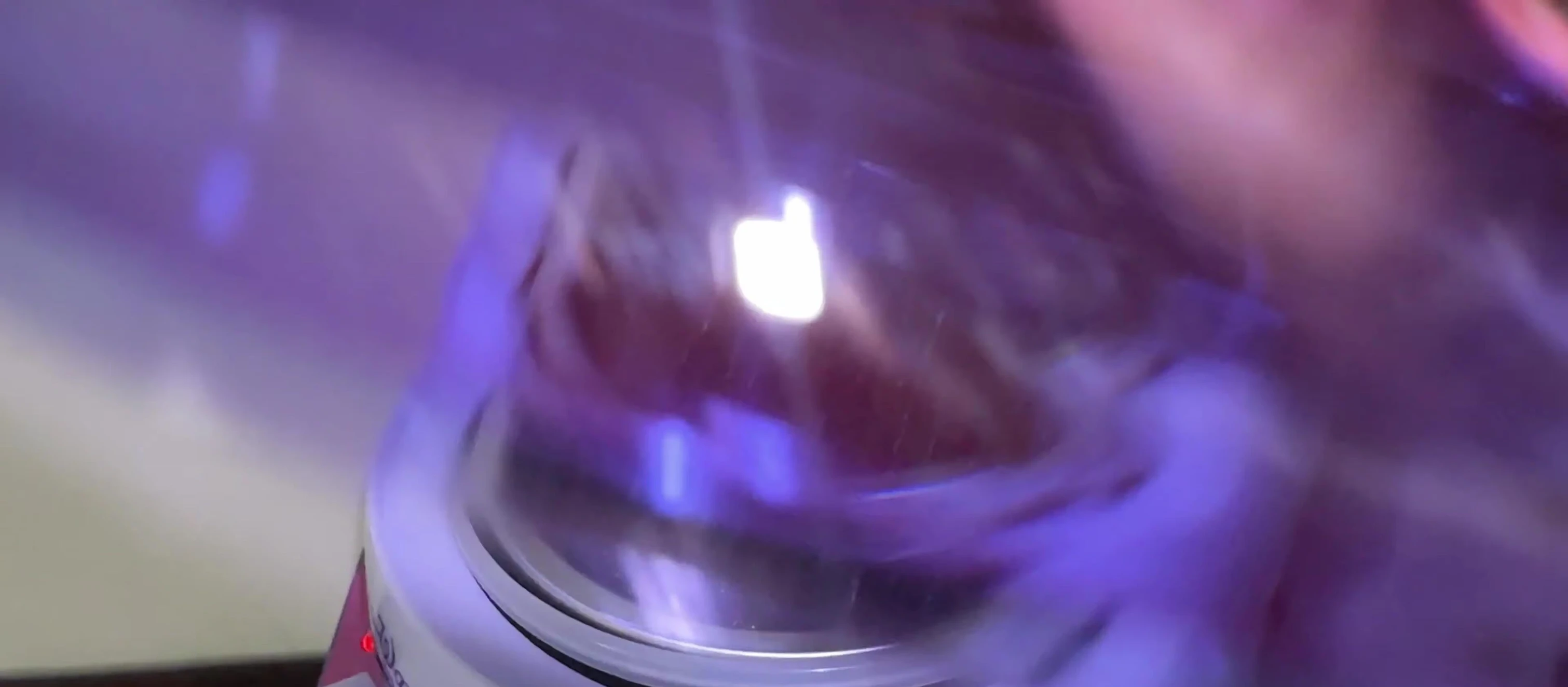 Stirring the melted wax