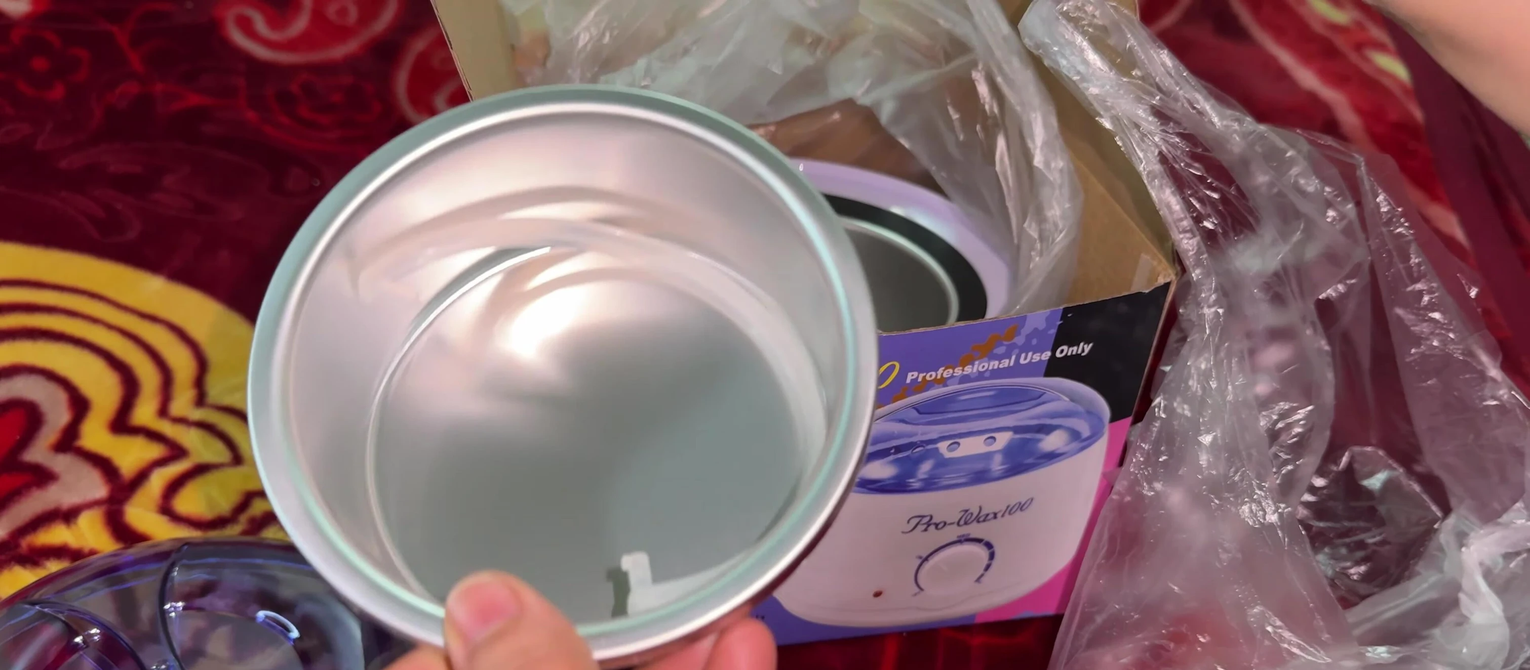 Wax heater and container