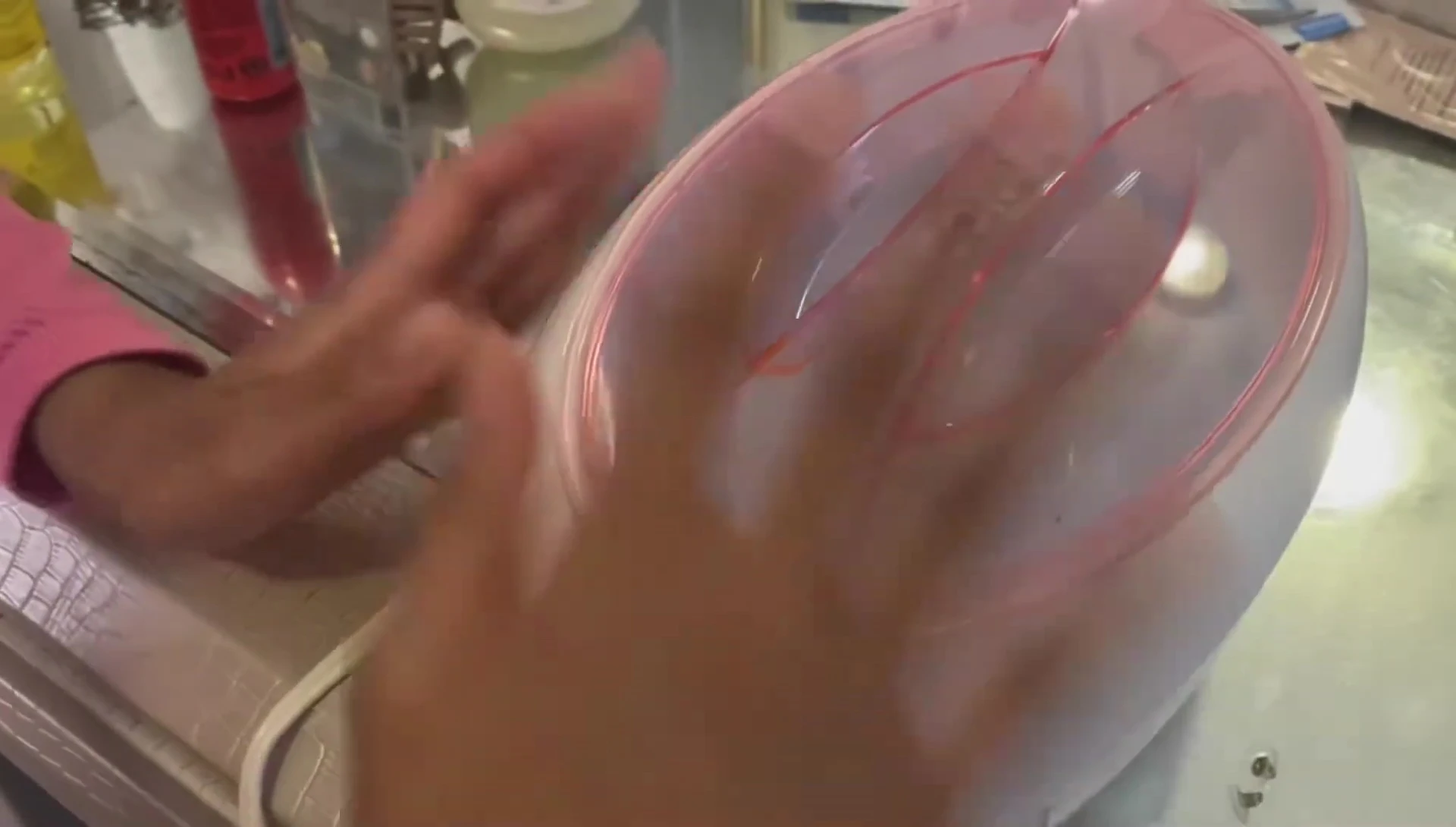 The one-pound block of paraffin wax included with the machine