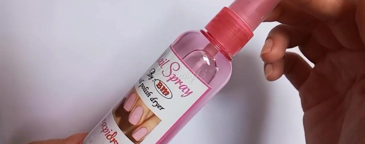Using nail polish dryer spray