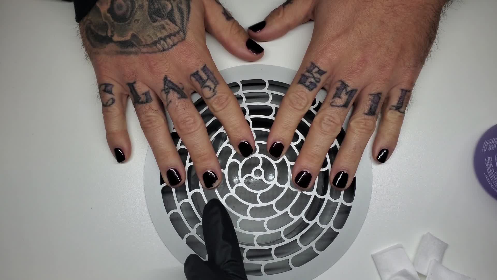 Chipped nail polish after application without a base coat
