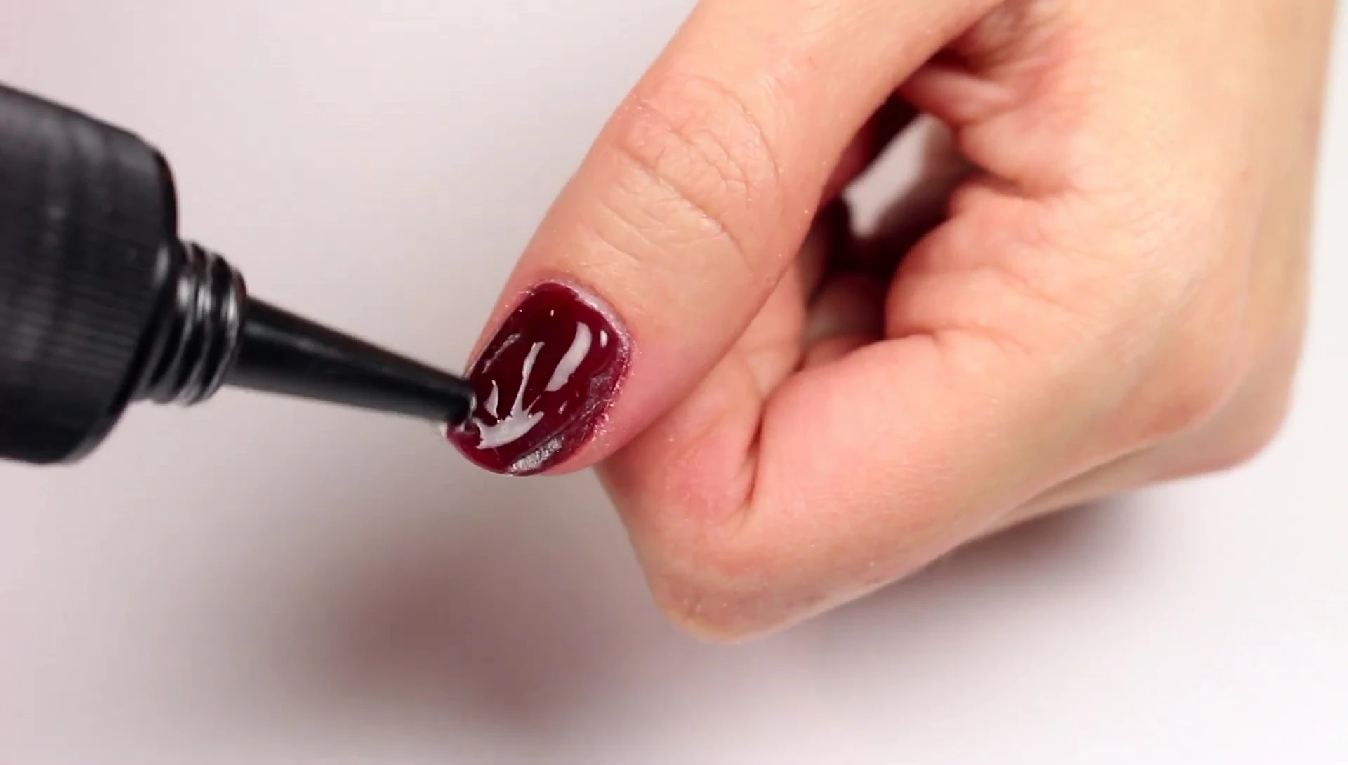 Applying the remover to the dip powder