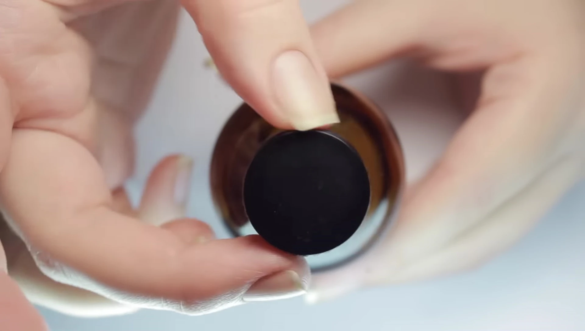 Close-up of the Pure Body Naturals nail polish remover bottle.