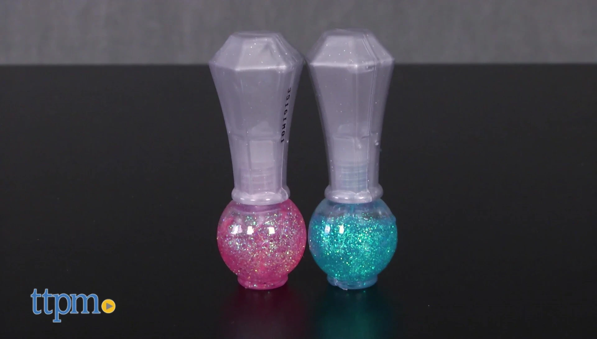Showcase of the nail polish bottles and stickers