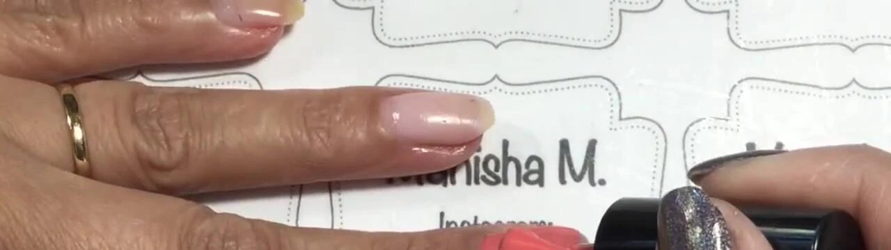 Applying the first coat of gel polish