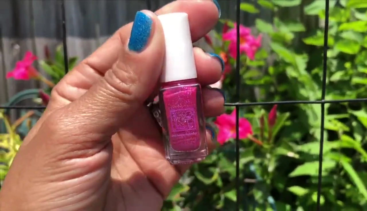 Shot of the Pink Unicorn nail polish bottle.