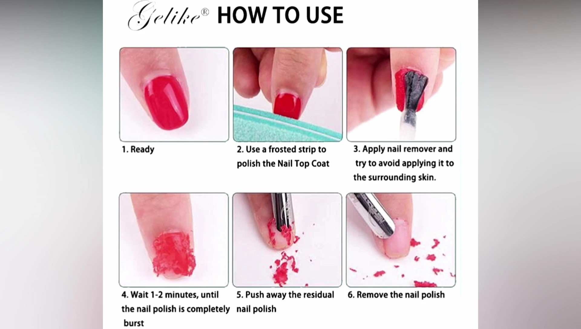 Applying Magic Remover to the nail