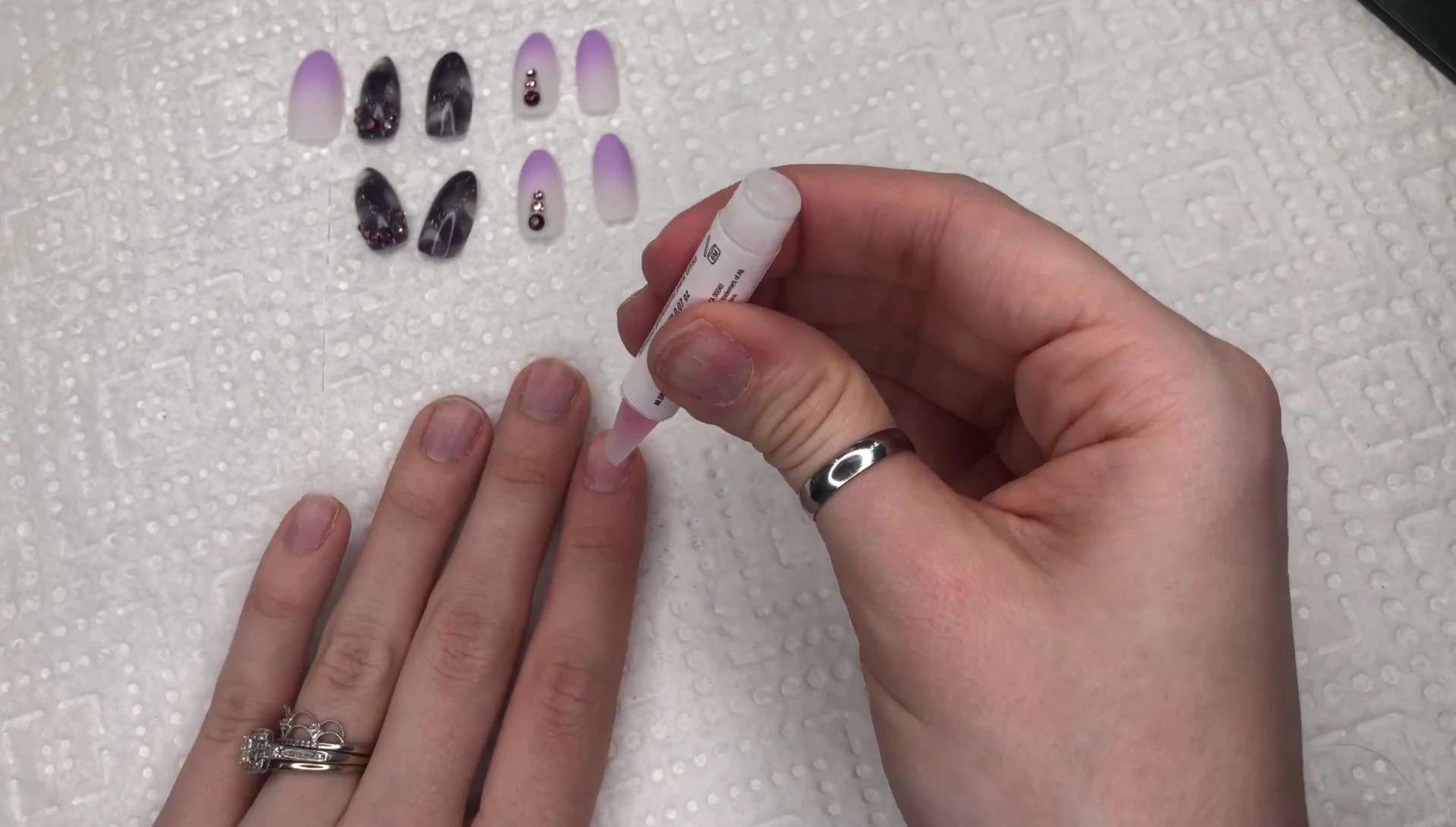 The finished manicured nails