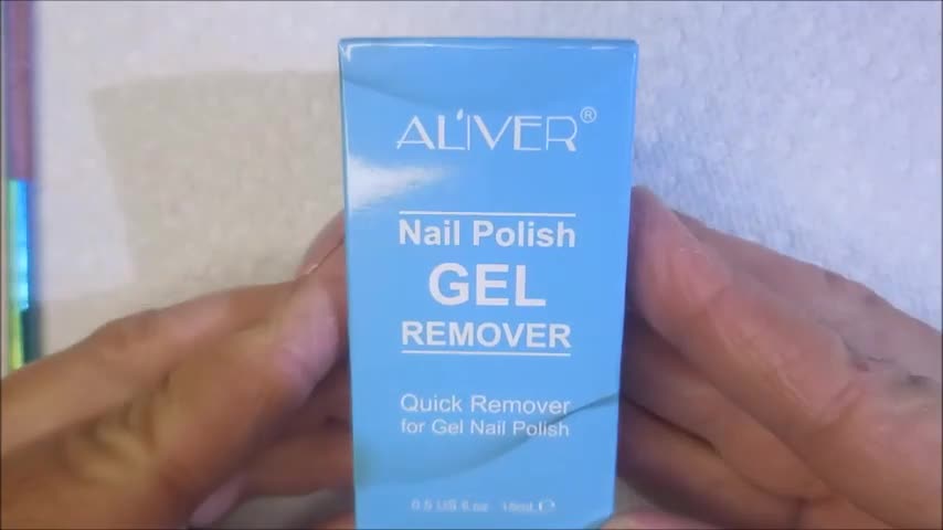 Close-up of the Aliver Nail Polish Gel Remover box.