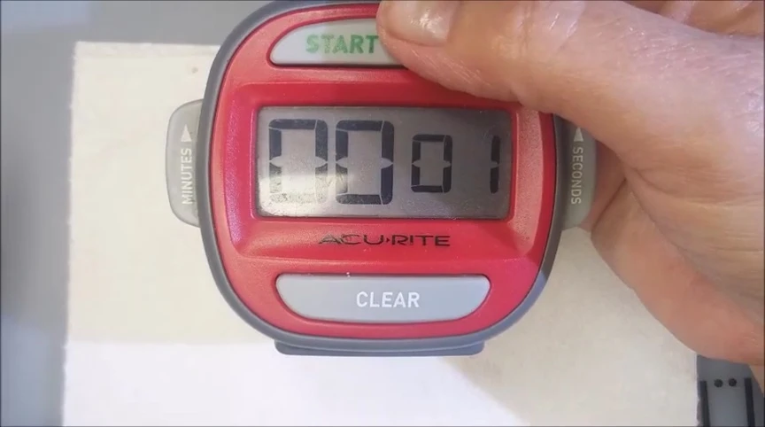 Checking nails after the second 5-minute application.
