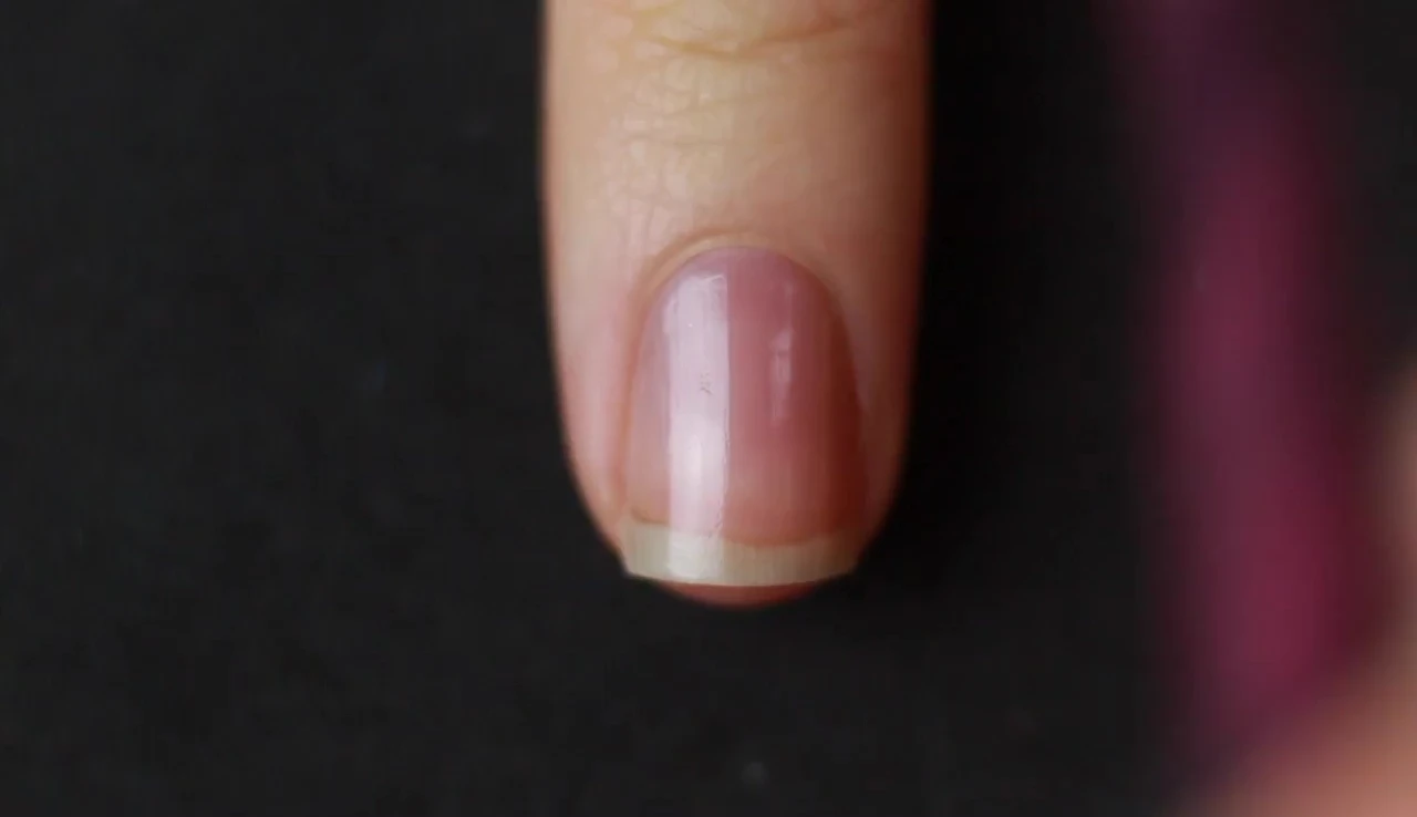 Sweet Emotion swatch on nail