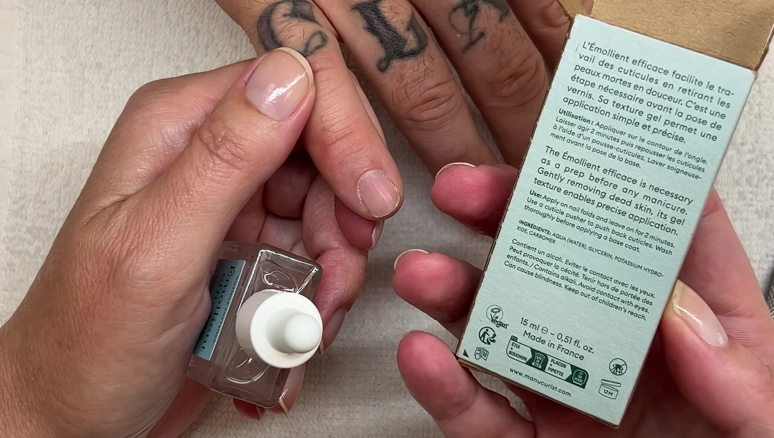 The reviewer showing the application instructions.