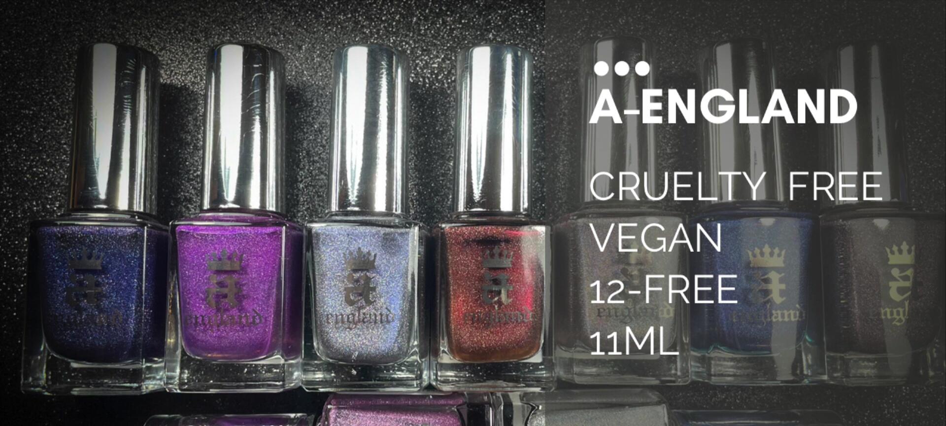 Image showing the price range and bottle size of A-England polishes.