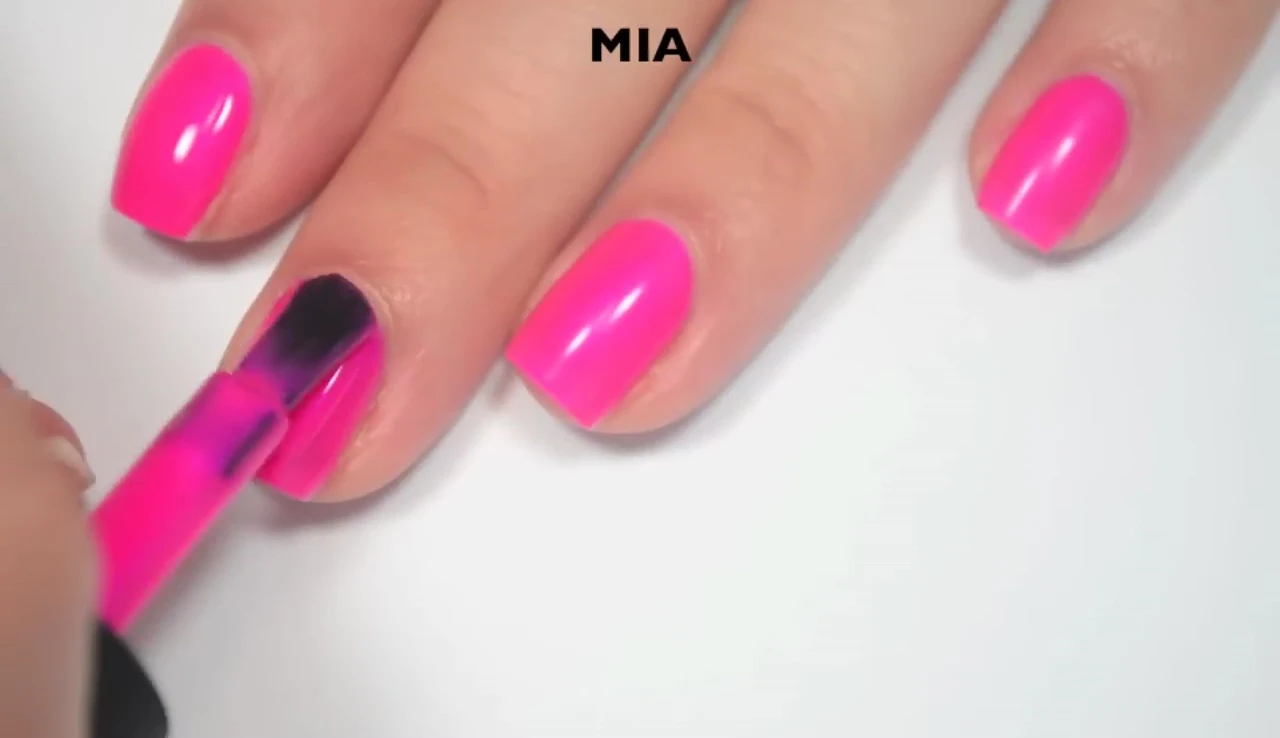 Three coats of Mia, improved coverage but nail line still visible