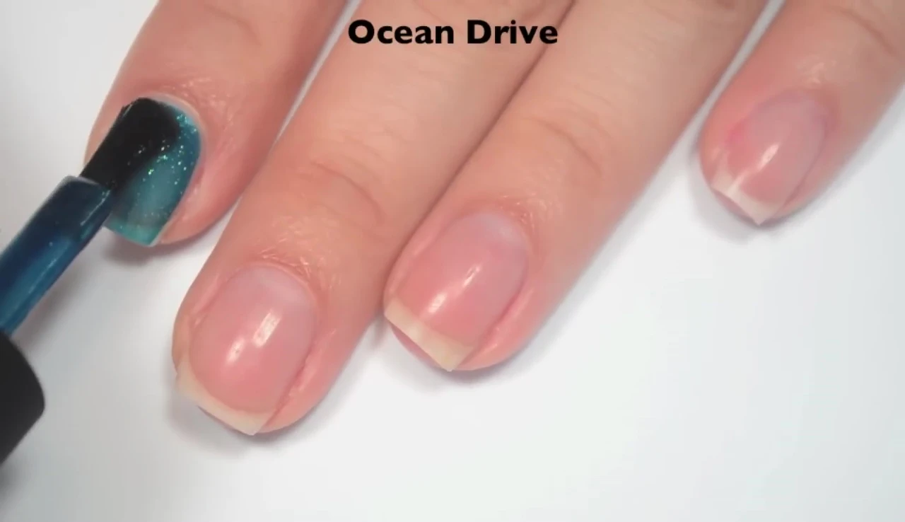One coat of Ocean Drive, sheer