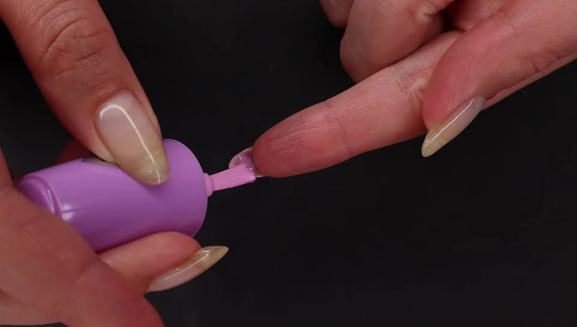 Applying regular nail polish