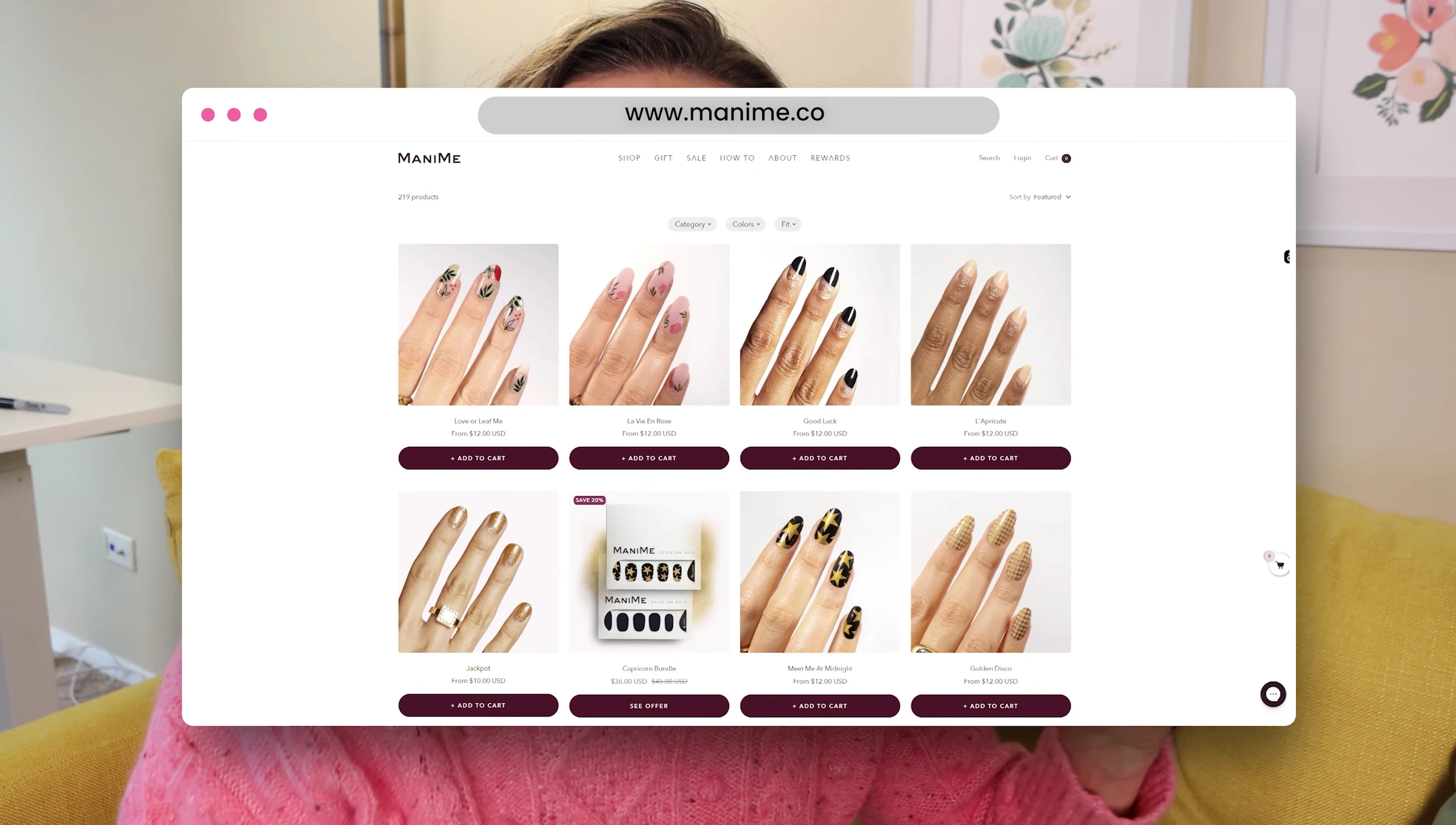 ManiMe packaging and nail strips.