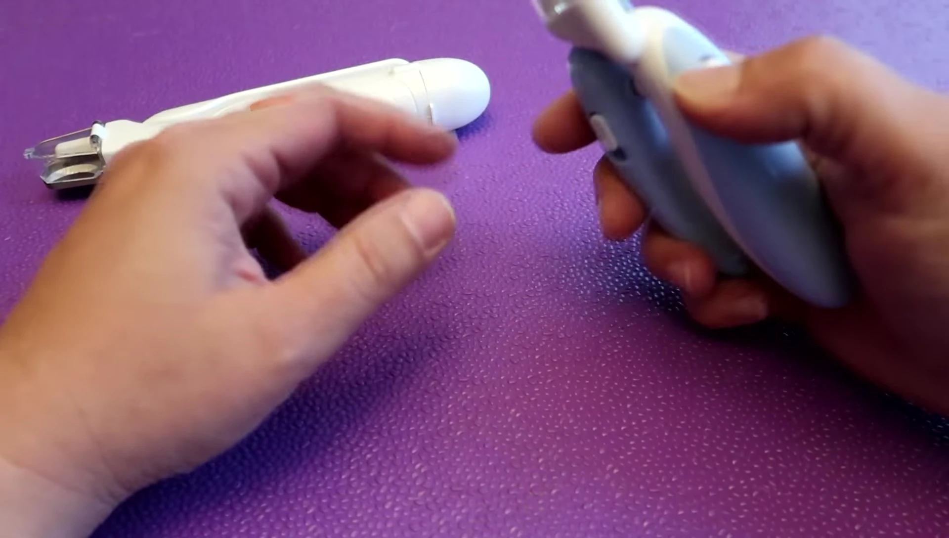 Close-up of the LED nail trimmer in question