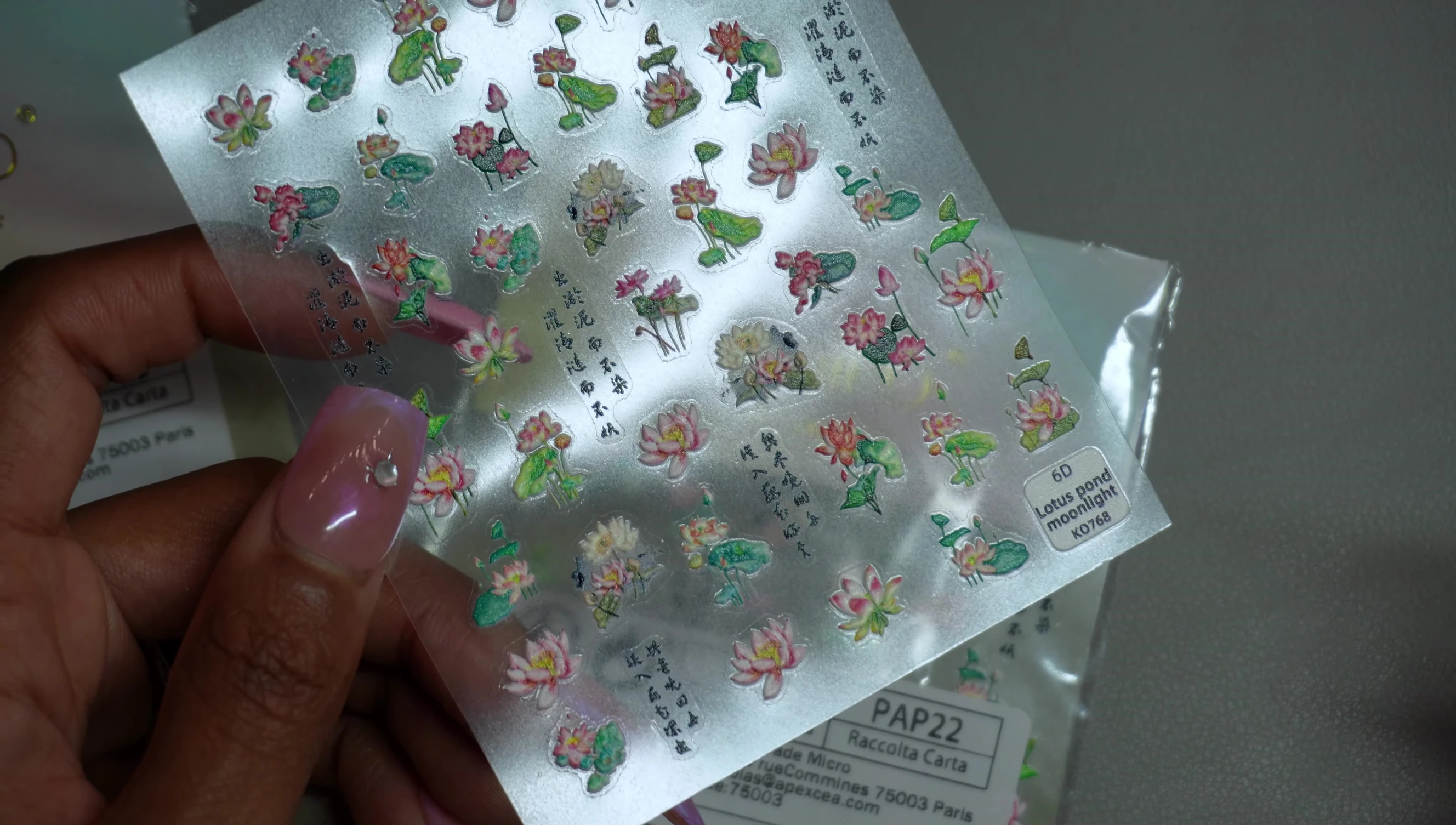 Mixed flower nail stickers