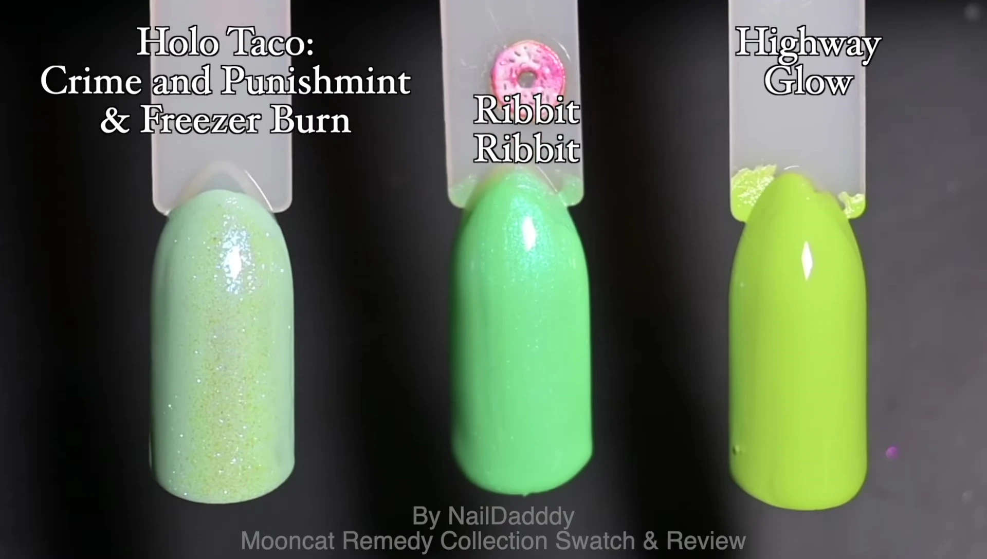 Mooncat green polish, left un-swatched