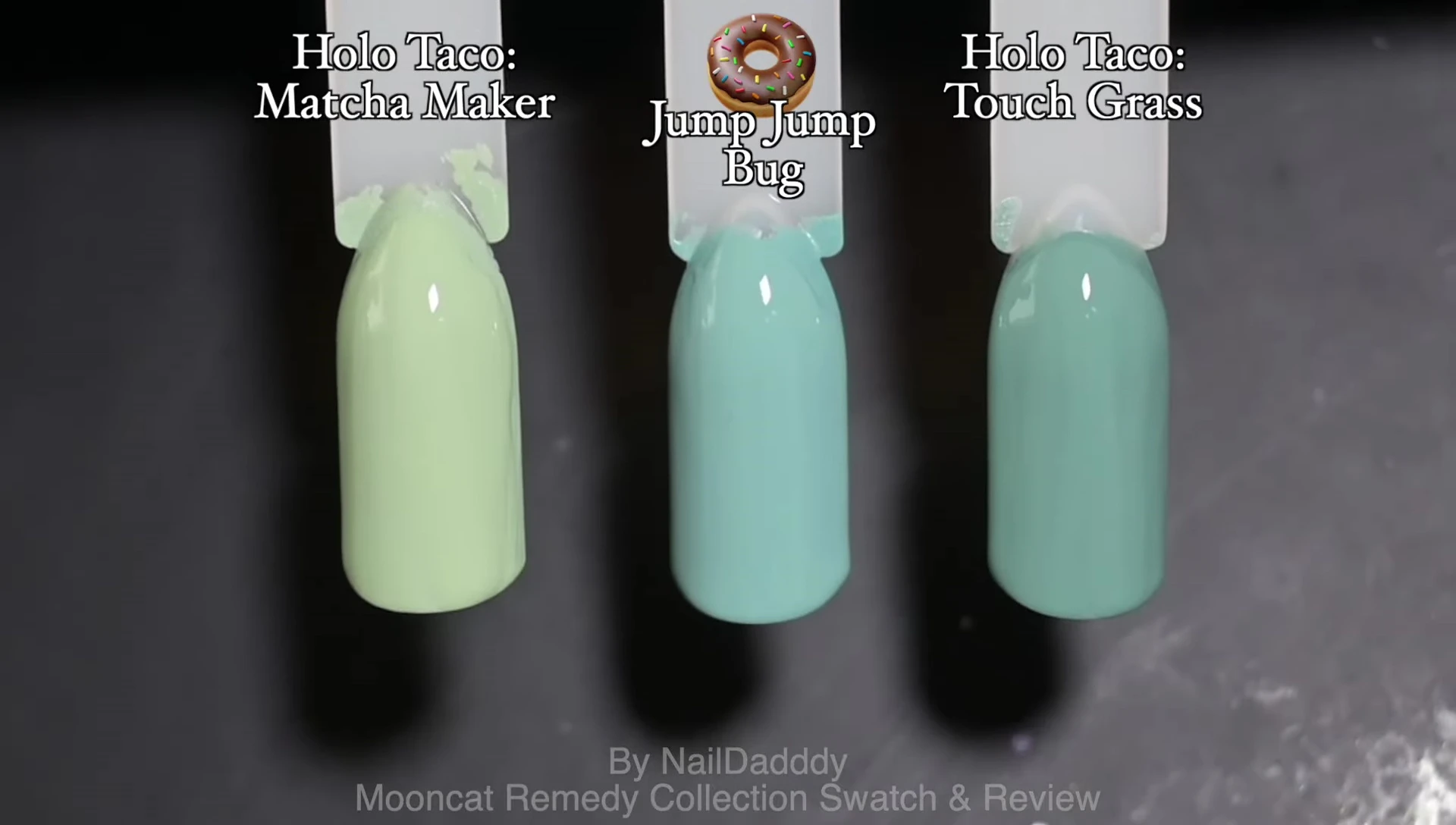Jump Jump Bug compared to similar green polishes
