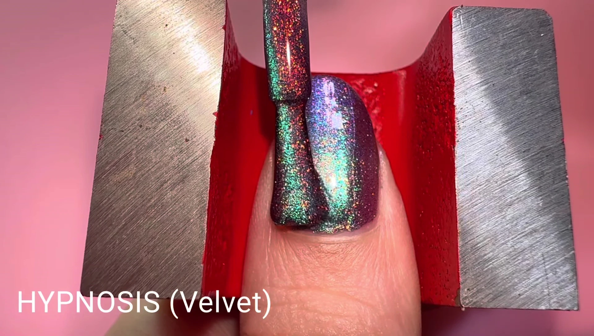 Hypnosis polish velvetized with horseshoe magnet.