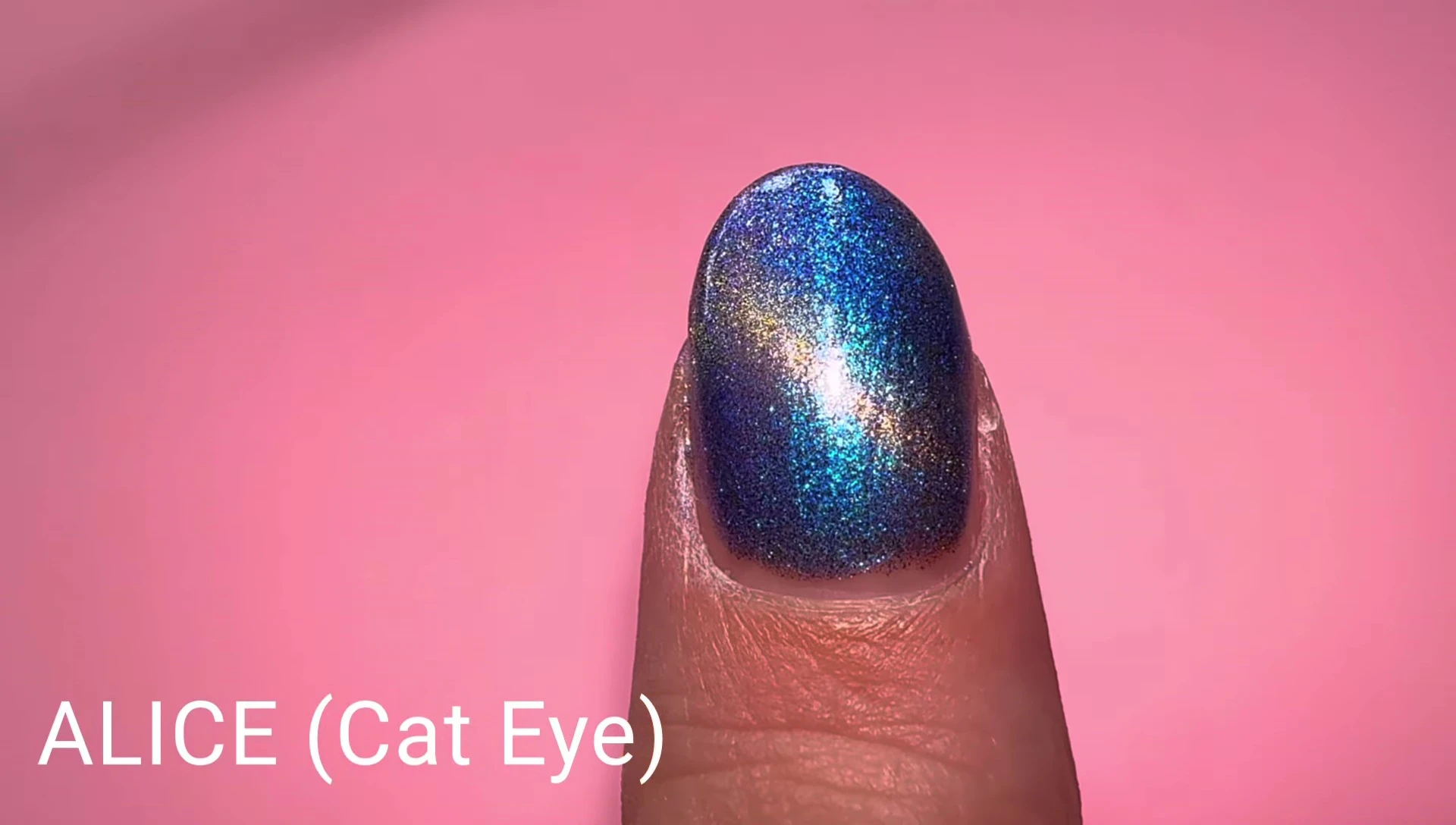 Alice polish velvetized using a horseshoe magnet.
