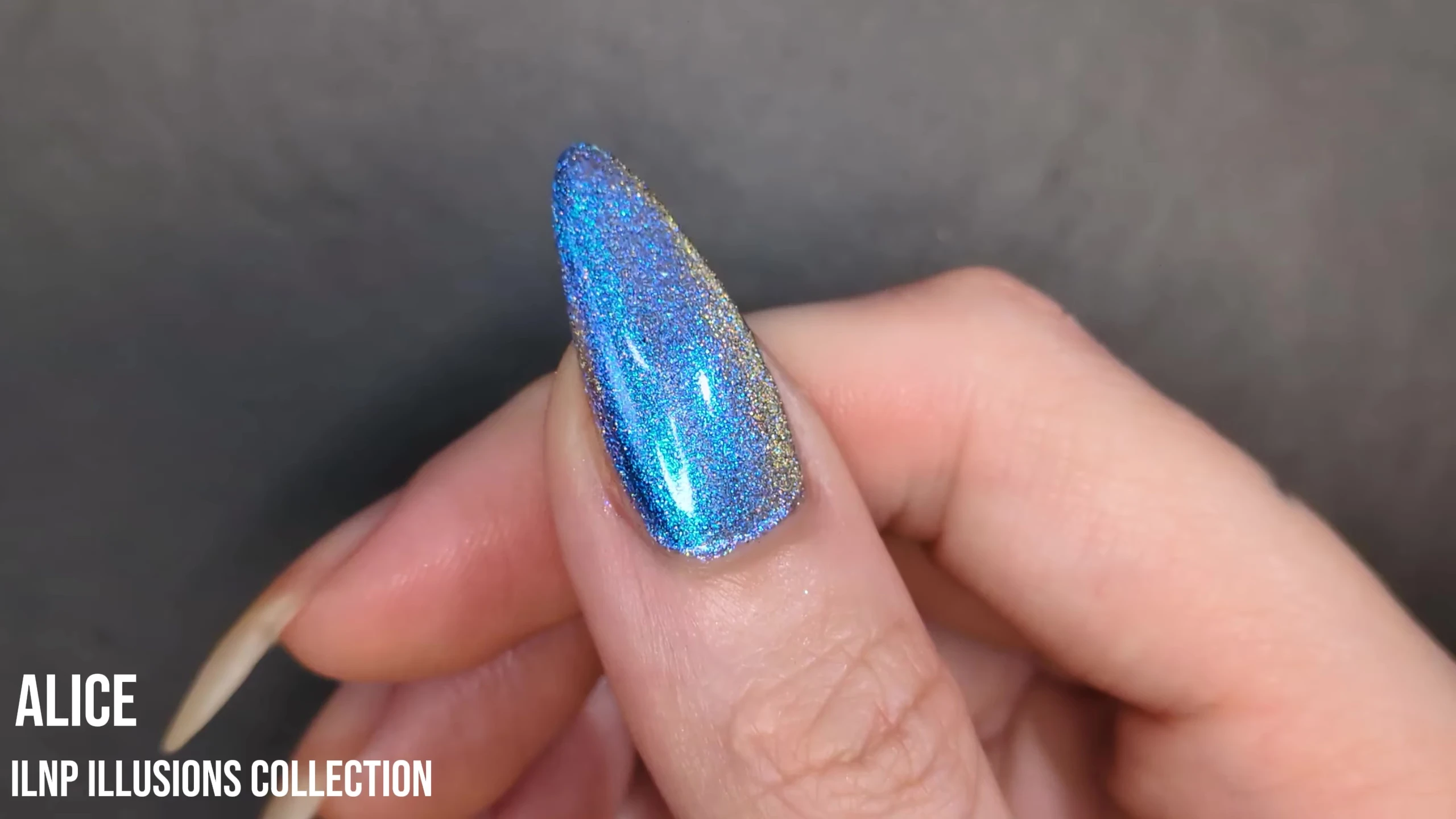 Alice nail polish showcasing the velvet effect.